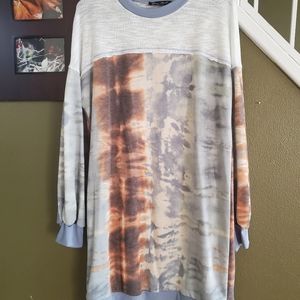 Tie Dye long sleeve dress